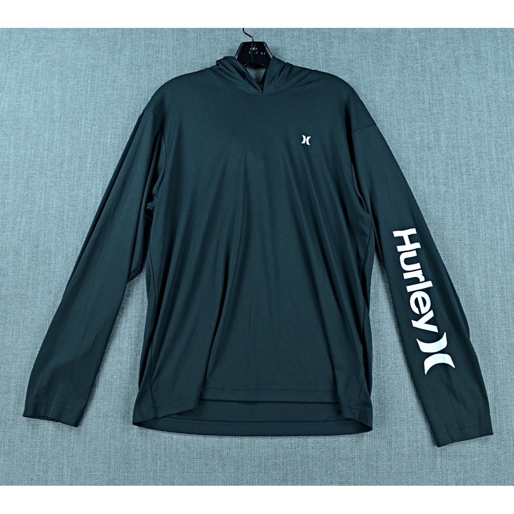 Hurley Hoodie Men's S Black Long Sleeve Performance Lightweight Hooded Logo